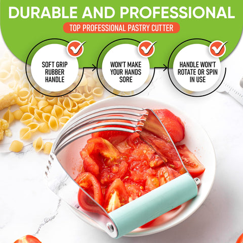 Spring Chef large mint dough blender helps assemble crisp pie crust