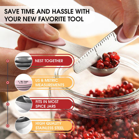 Spring Chef leveler closeup shows easy, accurate first-time measurements.