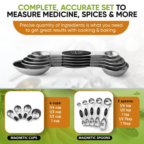 Spring Chef set with US and metric markings for easy reading