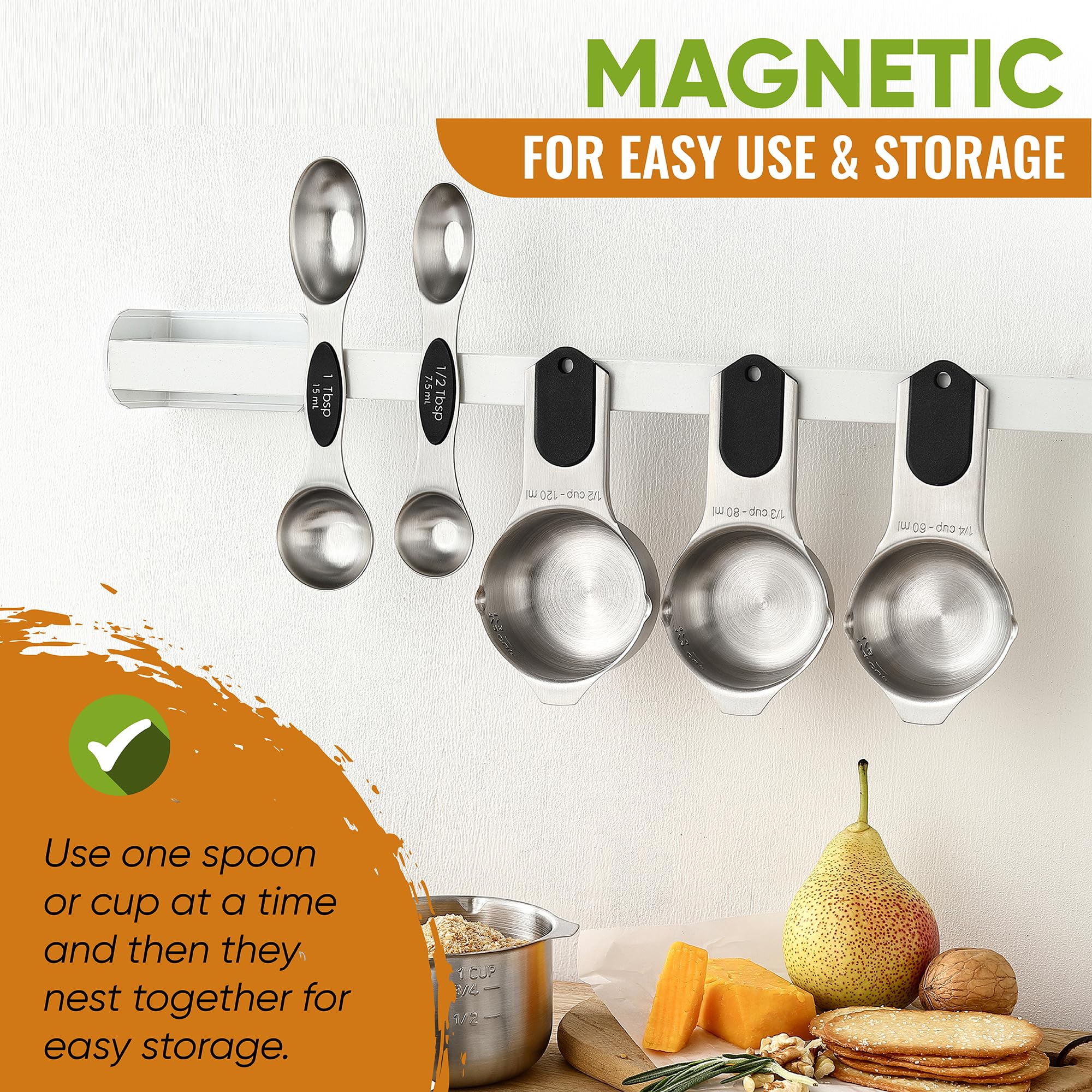 Spring Chef oval-end spoon fits spice jars precisely