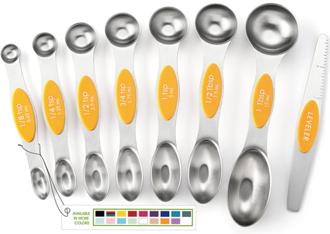 Spring Chef magnetic measuring spoons set of 8 with leveler for precise baking