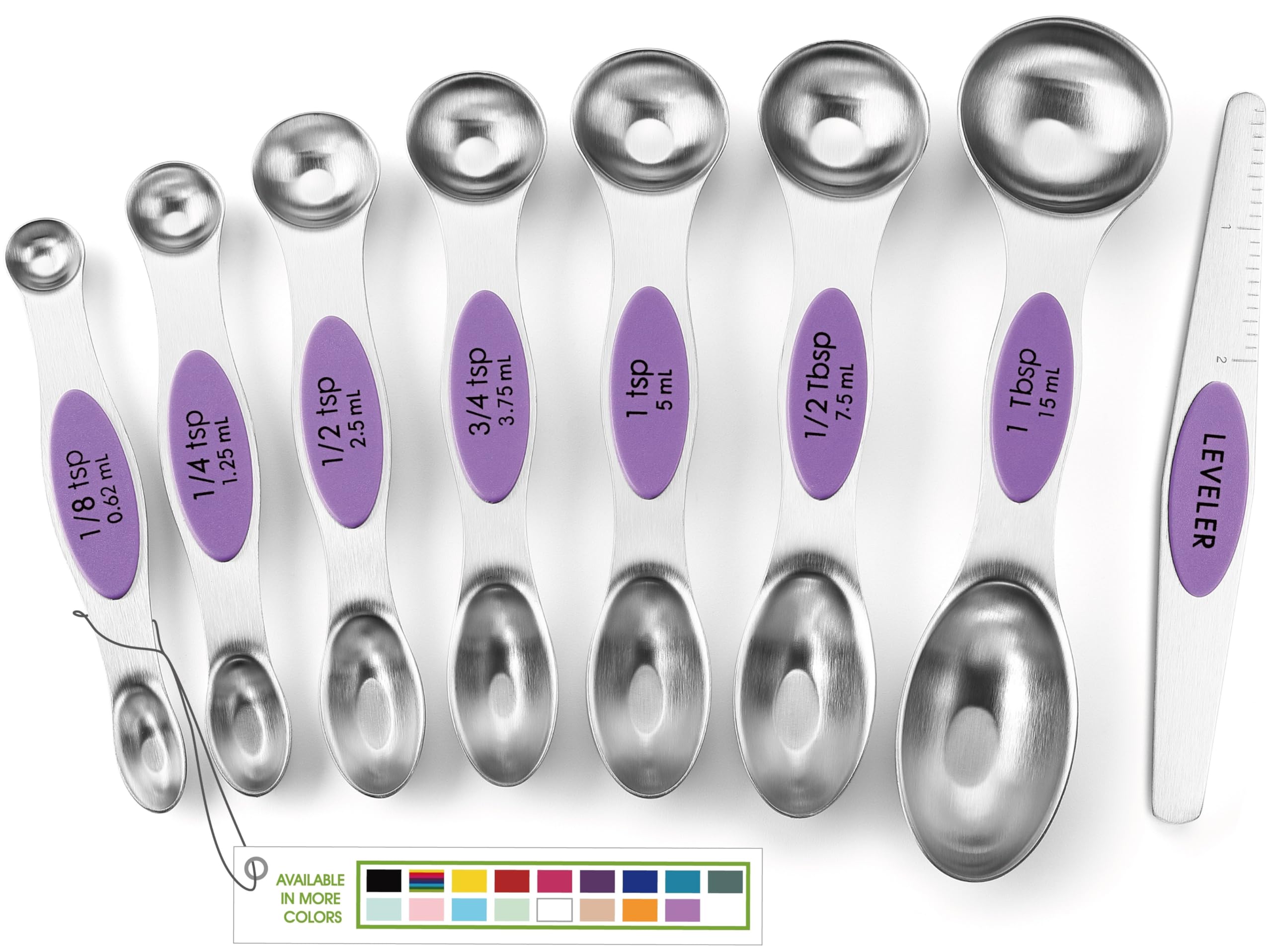 Spring Chef magnetic spoons with leveler offer compact storage and quick access.