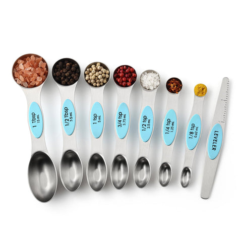 Spring Chef Aqua Sky spoons add vibrant color to your kitchen.