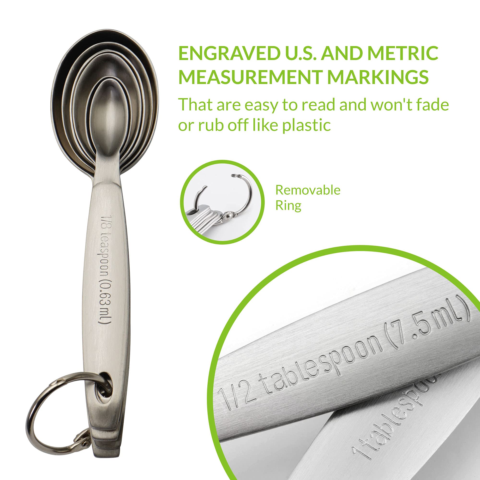 Spring Chef engraved markings stay legible for quick, accurate dosing.