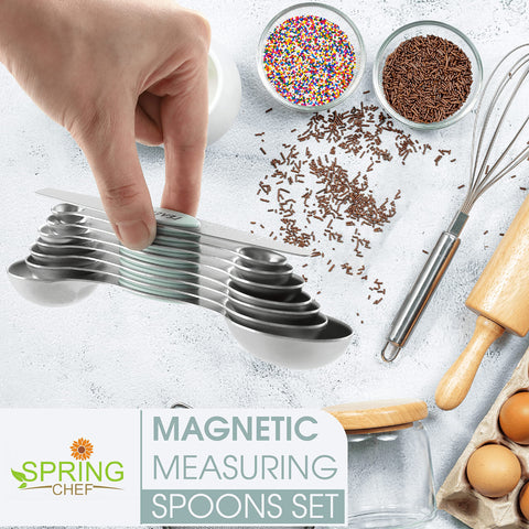 Spring Chef nestable spoons save counter space in busy kitchens.