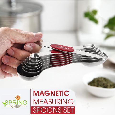 Spring Chef measuring spoons nesting design saves space in your drawer