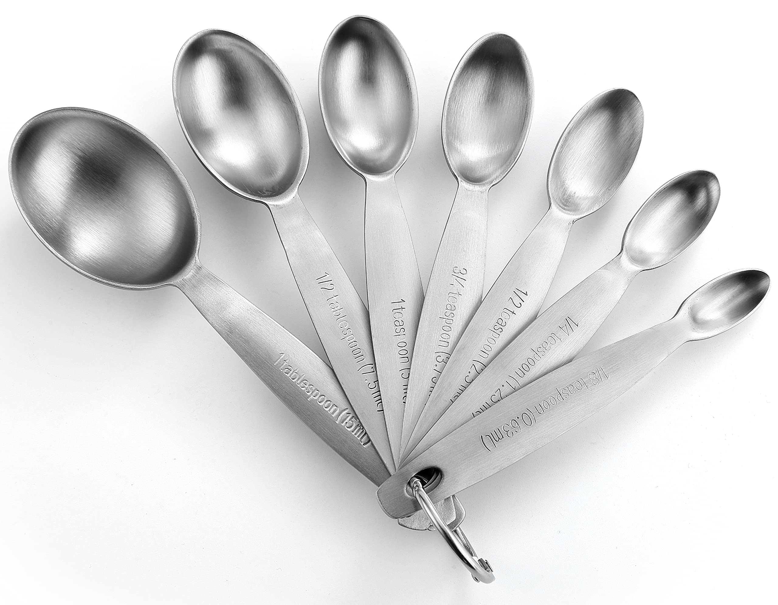 Spring Chef oval-design spoons for precise dry and liquid measurements.