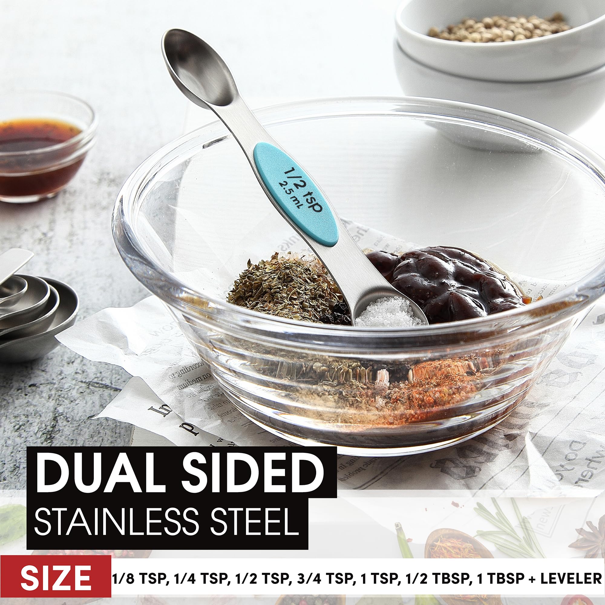 Spring Chef round-end spoon ideal for liquids and sauces.