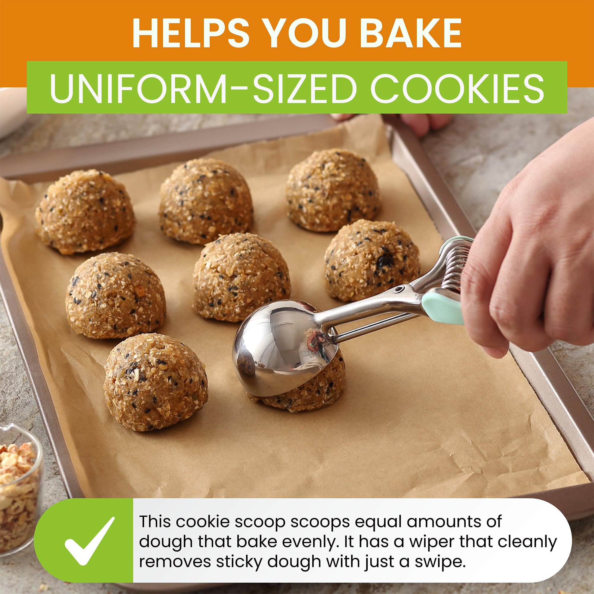 Spring Chef meatball and cupcake scoop demonstrates versatility