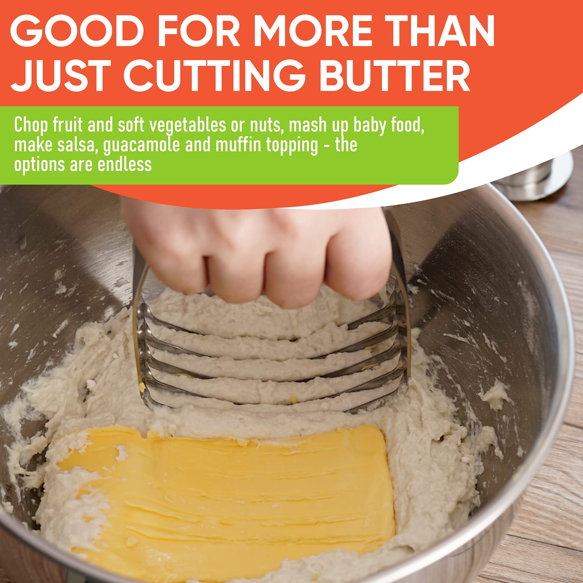 Ideal for biscuit and pie crust preparation with even texture.