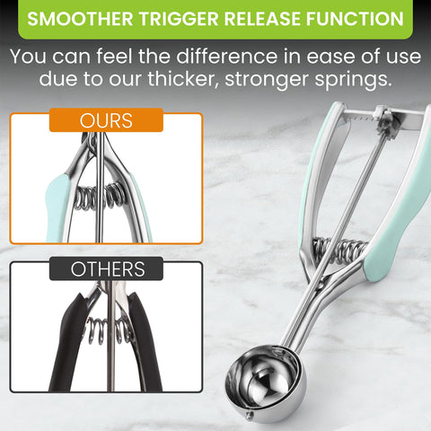 Spring Chef mint-ice-cream-scoop delivers neat, portioned servings