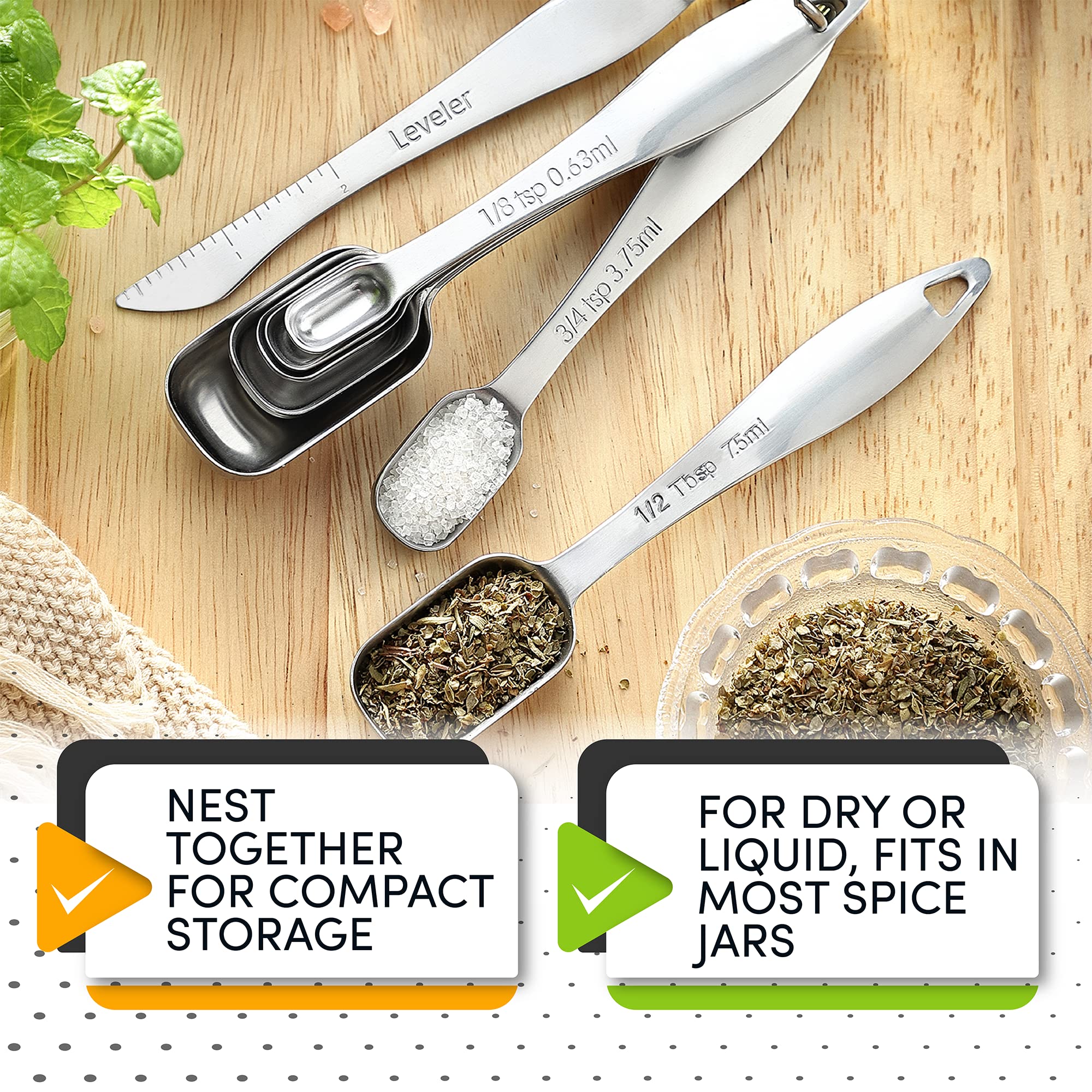 Spring Chef one-eighth-tsp spoon for tiny spice amounts.