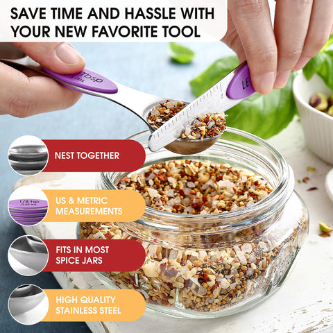 Spring Chef one-eighth tsp spoon for precise dry dosing.