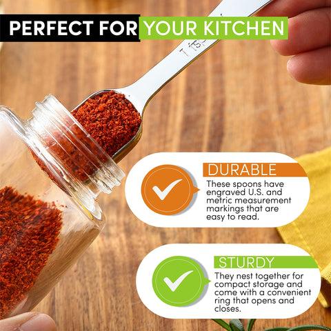 Spring Chef one-quarter-tsp spoon for precise seasoning.