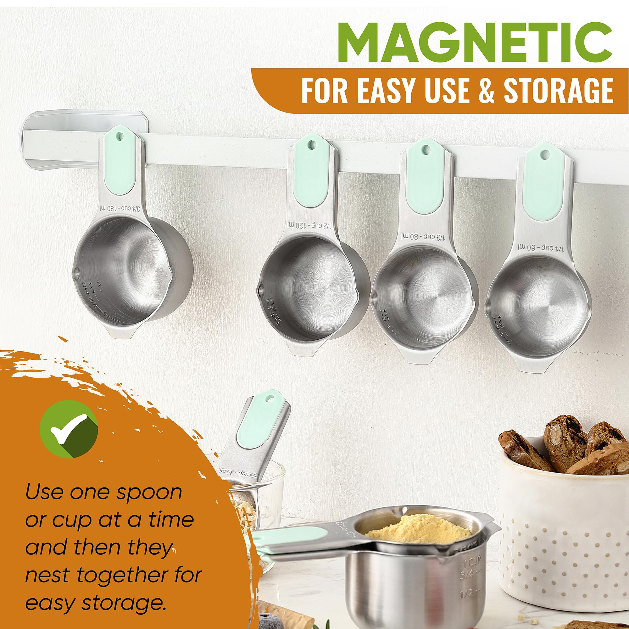 Spring Chef cups and spoons with pour spout for liquid measurements