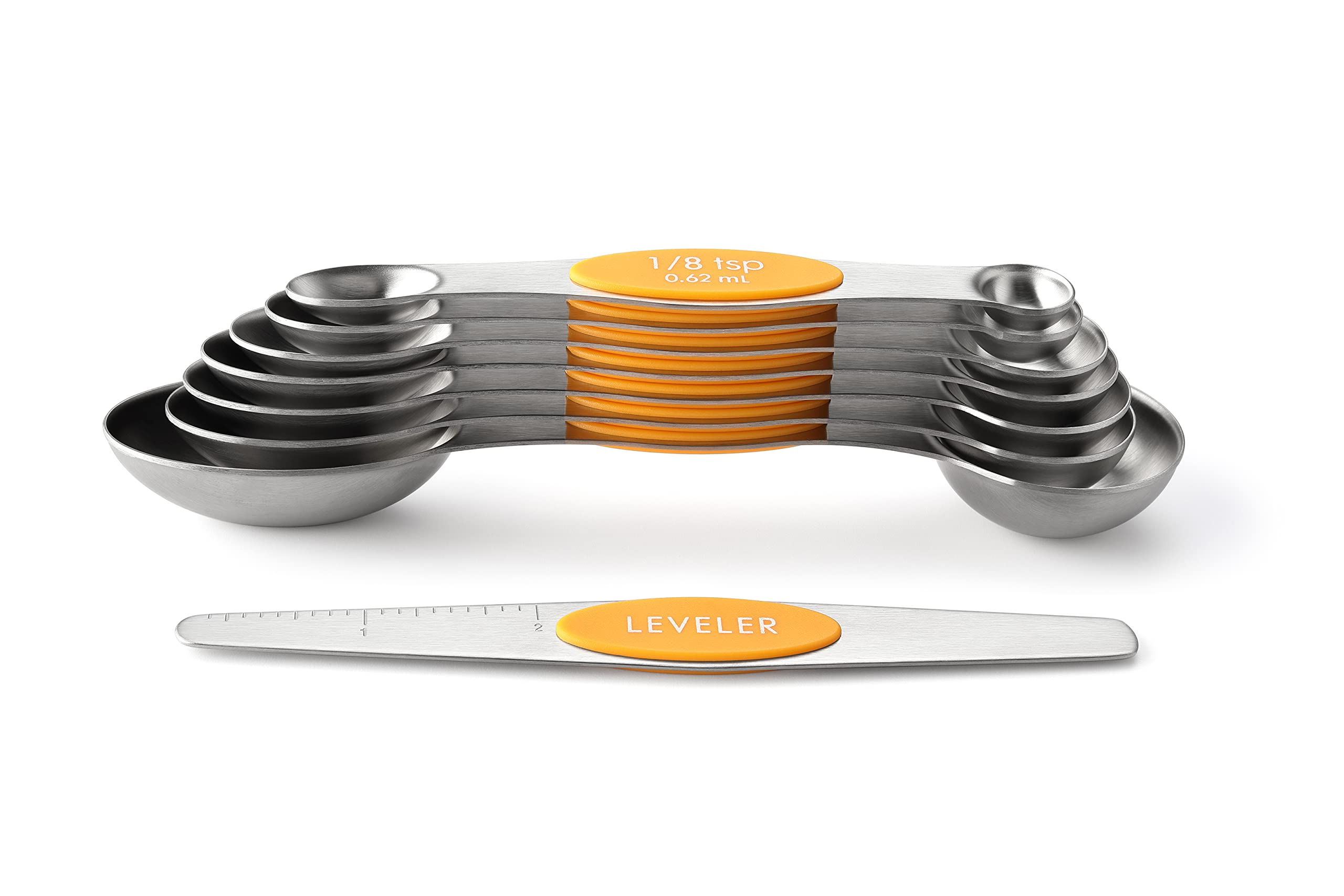 Precise sizes range from one-eighth tsp to one tablespoon