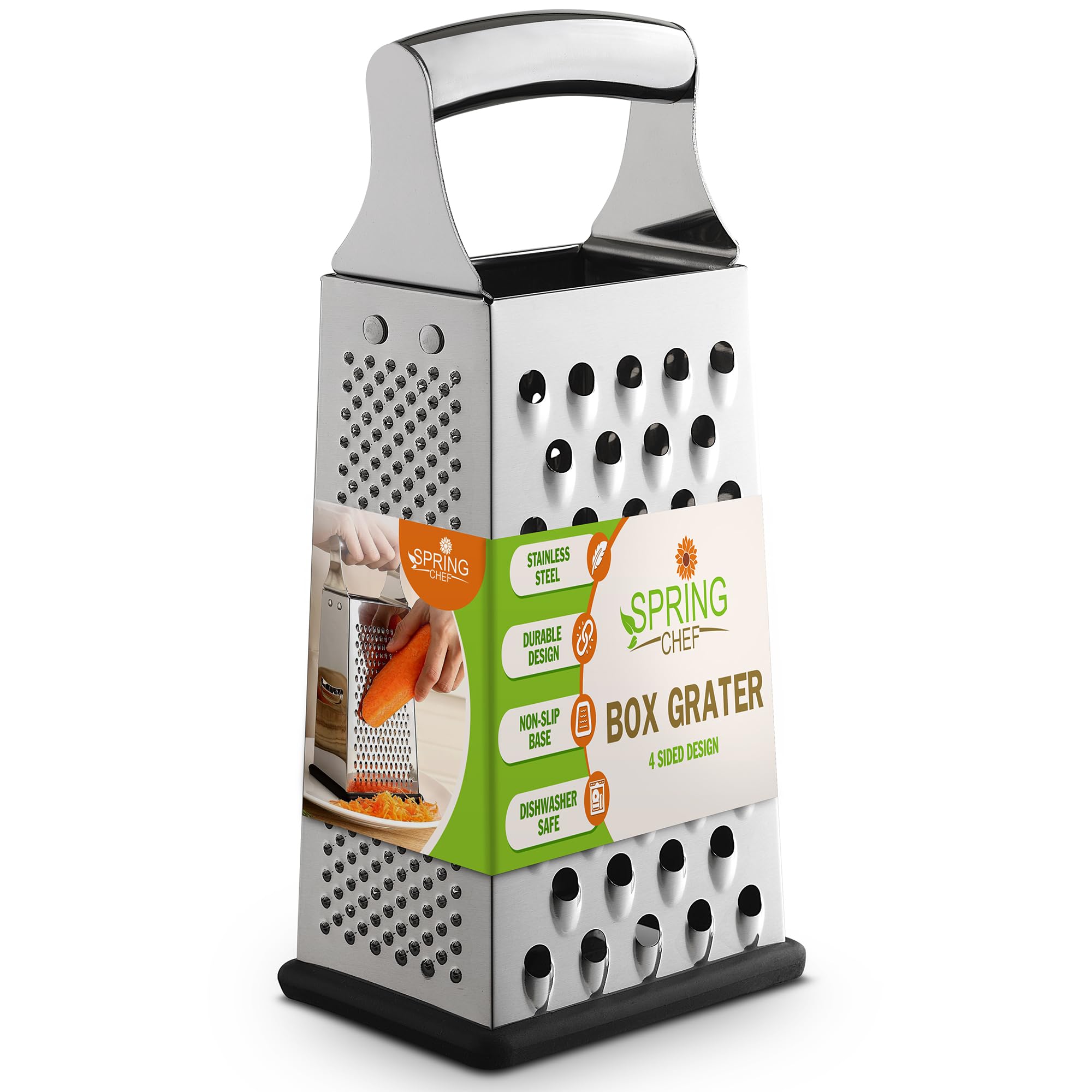 Spring Chef Professional Large Parmesan Grater for easy cheese prep.