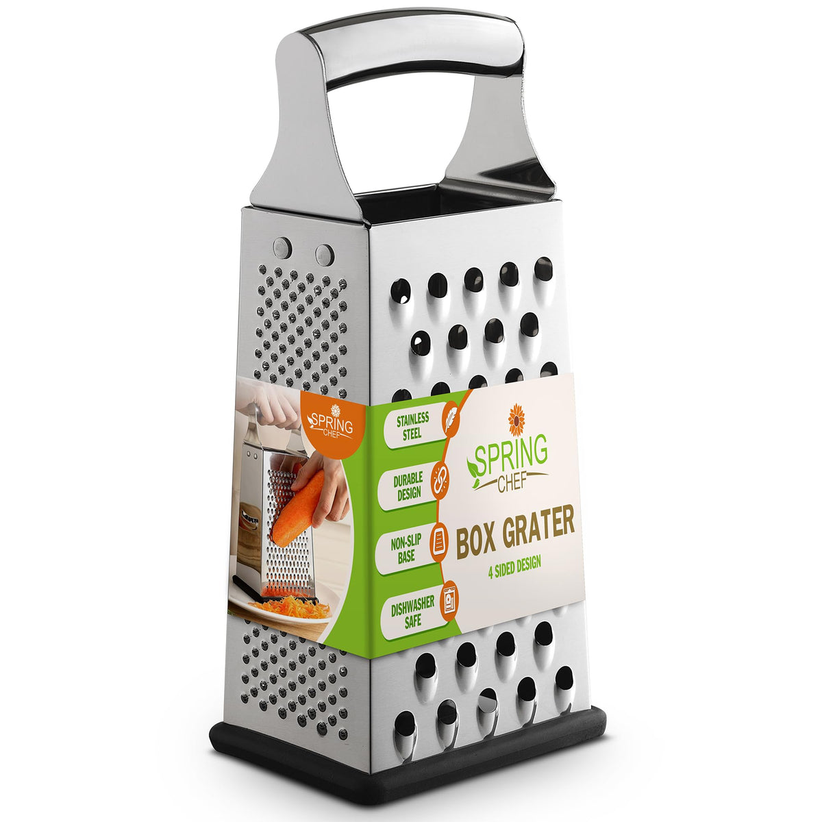 Spring Chef Professional Large Parmesan Grater for easy cheese prep.