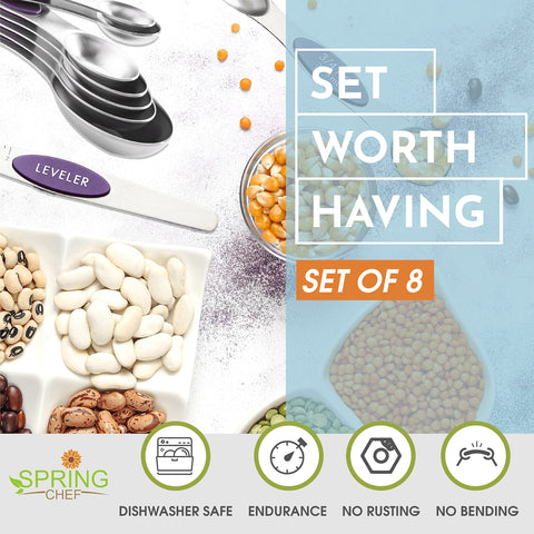 Spring Chef dual-sided spoon with jar-end design for spice jars