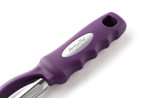 Spring Chef Purple Swivel Peeler ideal for peeling potatoes, carrots, apples