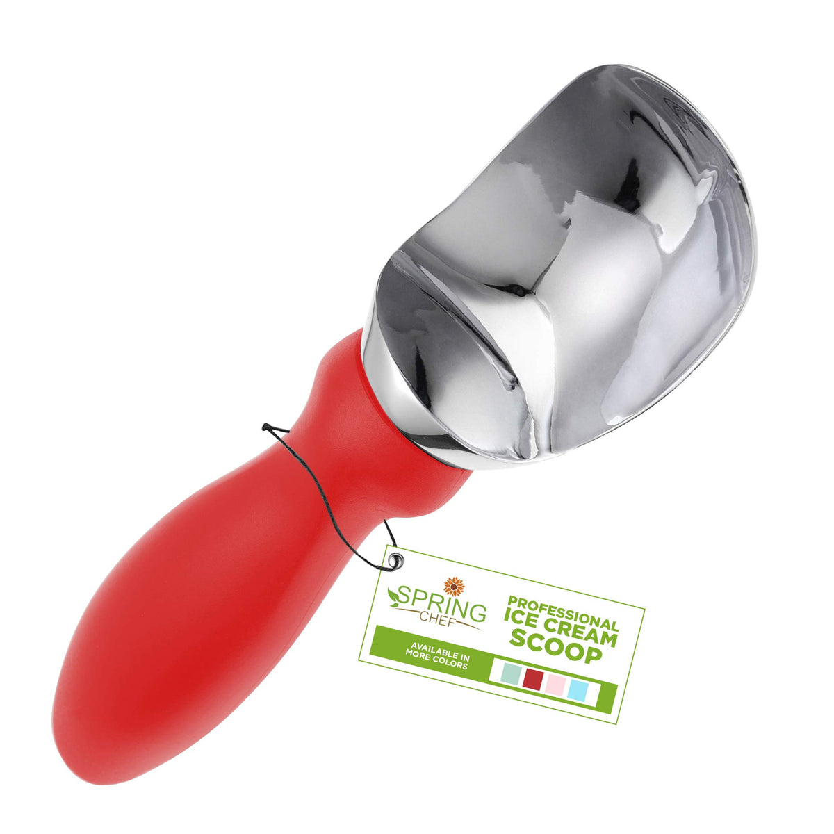 Spring Chef red heavy-duty ice cream scoop head for smooth scoops