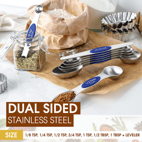 Spring Chef round-end spoon ideal for liquids with a stable countertop rest.
