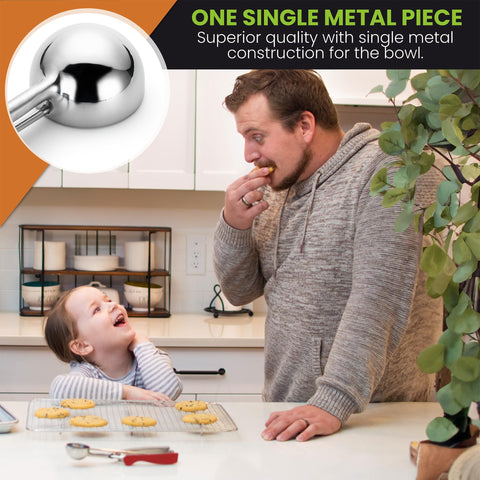 Spring Chef single-piece scoop head eliminates gaps