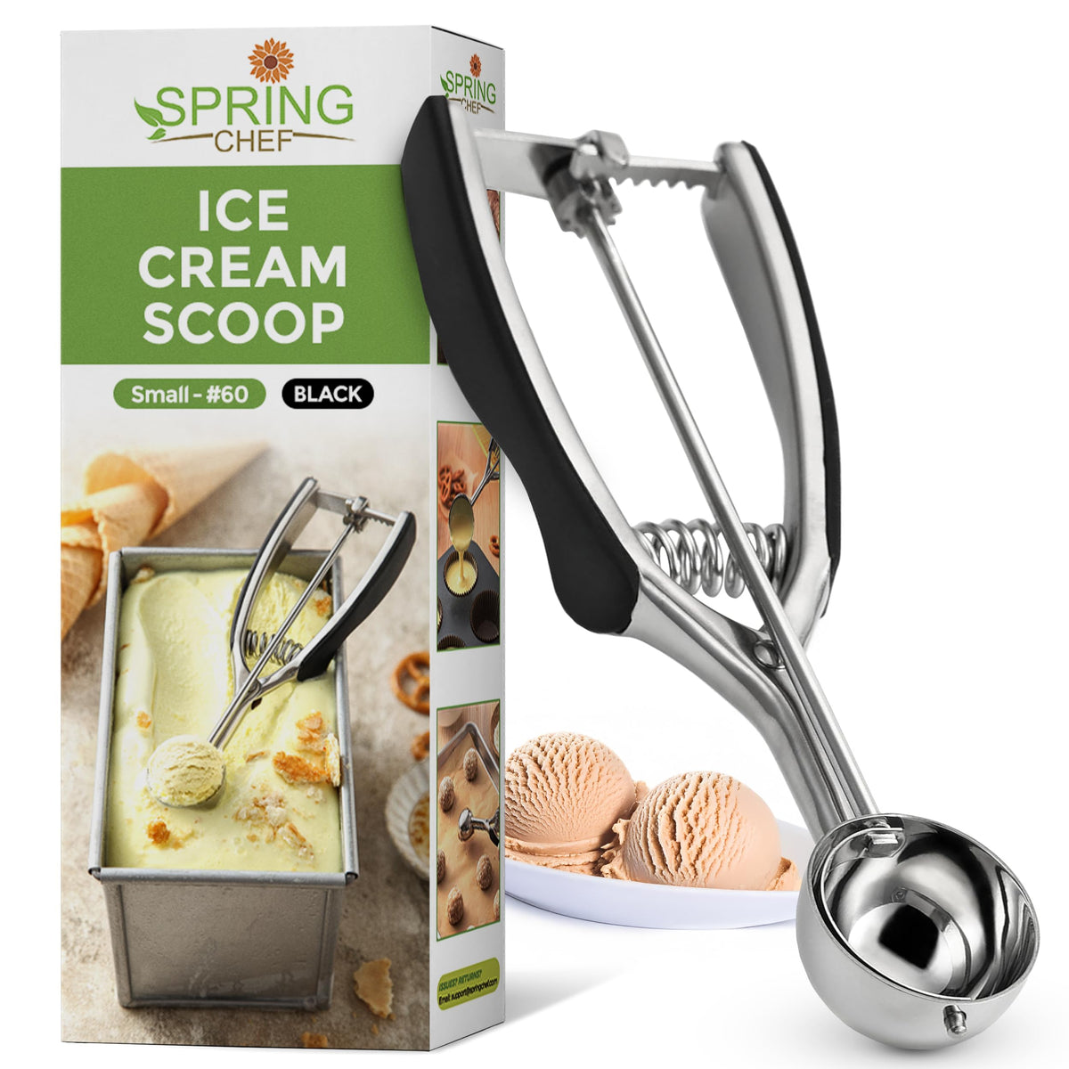 Spring Chef small 1-tablespoon cookie scoop for uniform cookies and precise portions.
