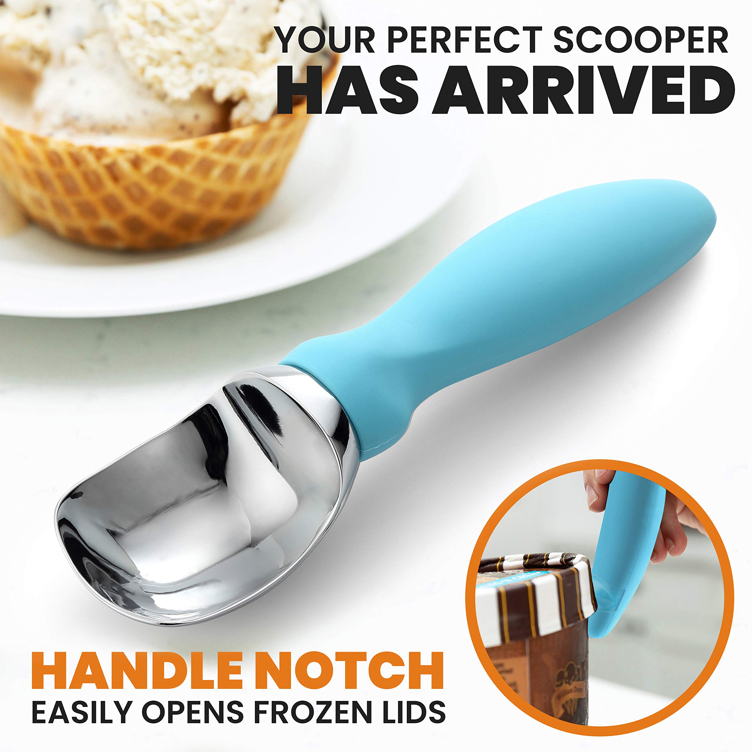 Spring Chef soft grip handle stays comfortable even with wet hands during dessert prep.