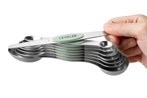 Spring Chef spoons fit into spice jars with the oval end