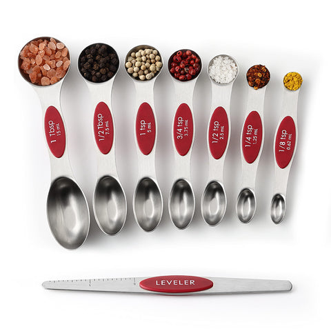 Spring Chef spoons easily reach into spice jars