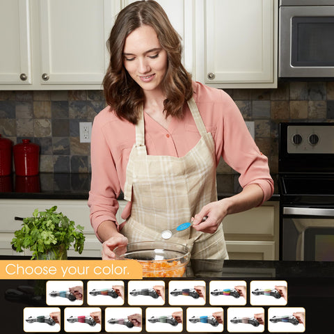 Spring Chef leveler included for precise first-time measurements