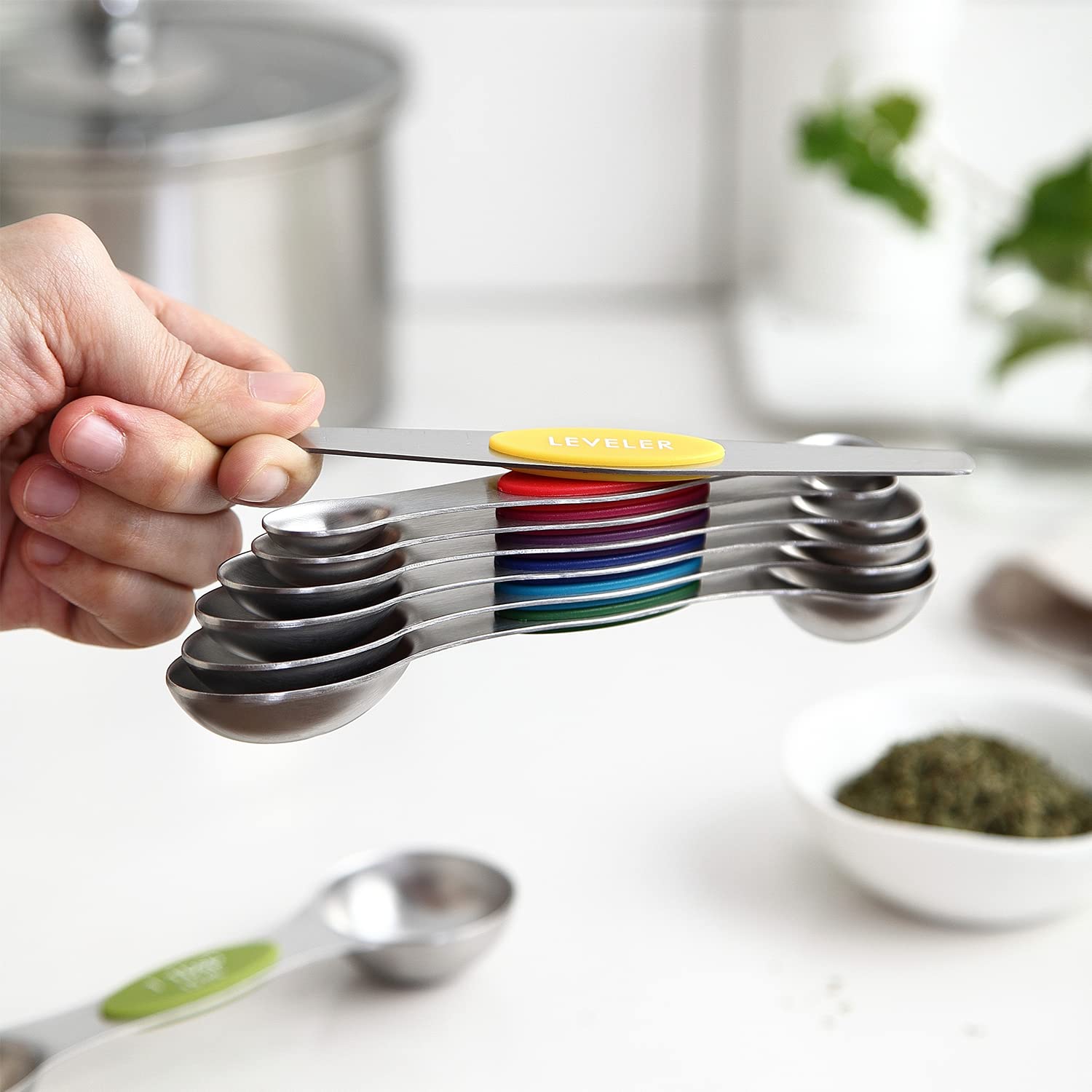 Spring Chef sturdy steel spoons resist rust and bending for lasting performance.