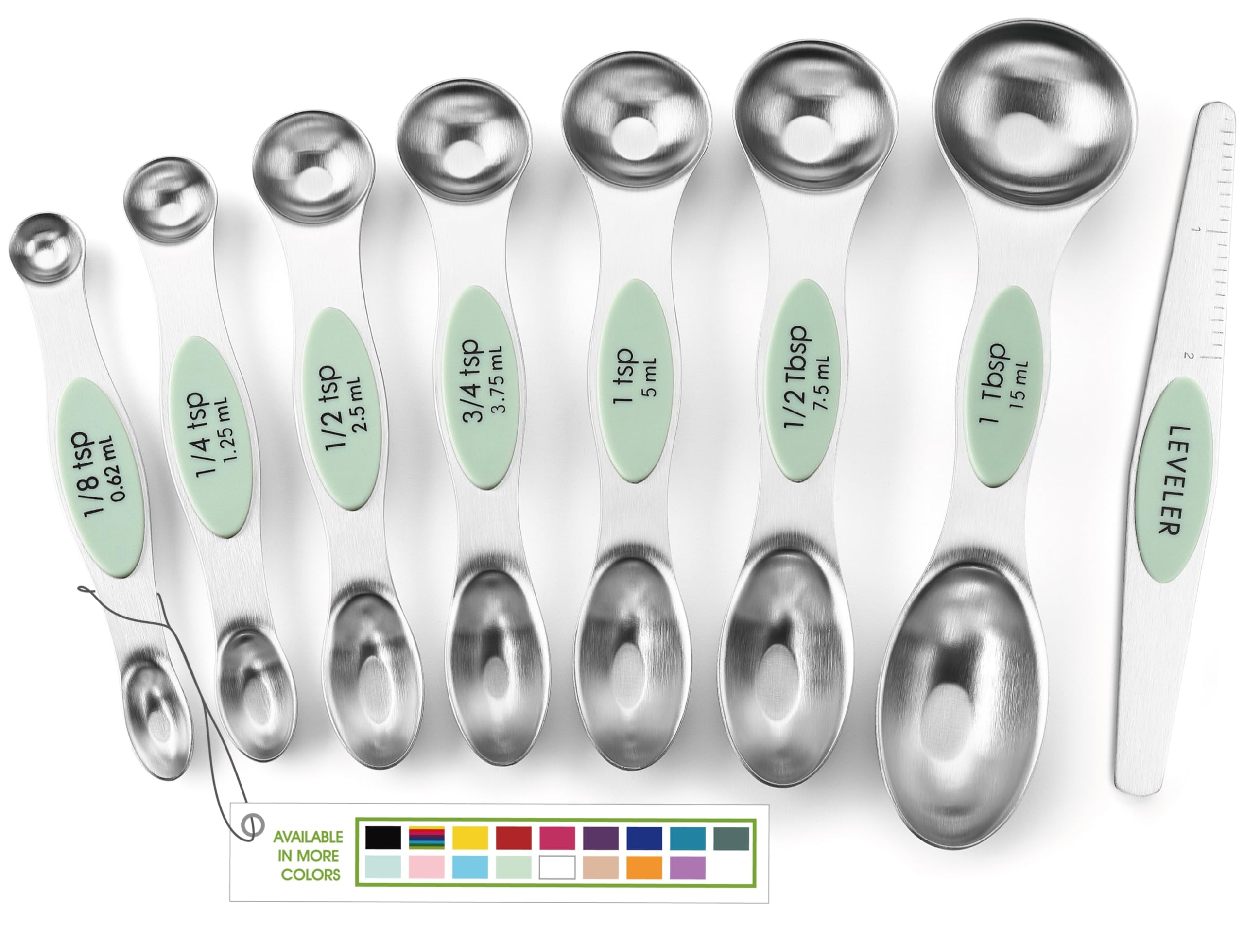 Spring Chef stainless steel magnetic spoons eight-piece set ready for use