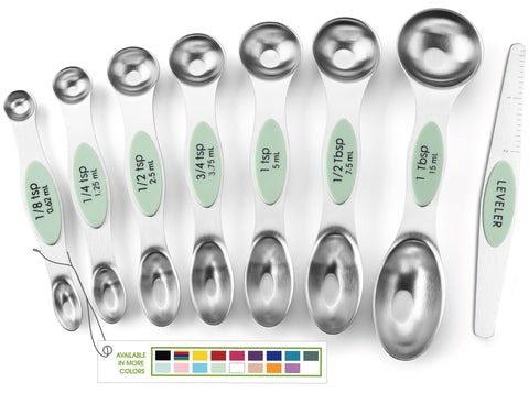 Spring Chef stainless steel magnetic spoons eight-piece set ready for use