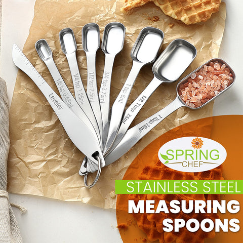 Spring Chef spoons nest on a ring for easy storage.
