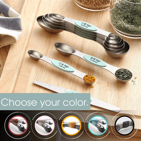 Spring Chef stainless steel spoons resist rust and bending over time.