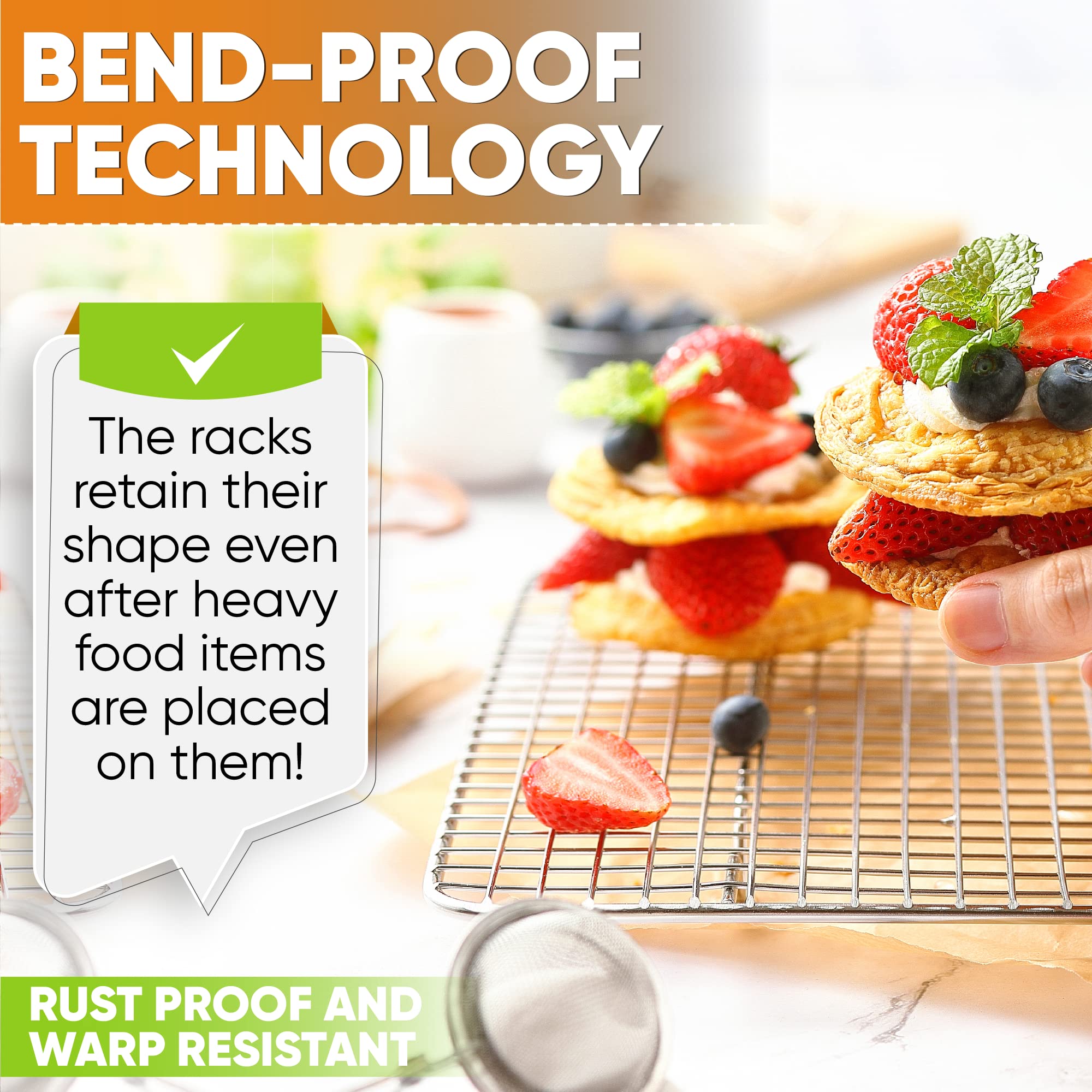 Spring Chef two-pack stainless steel racks for versatile cooking tasks