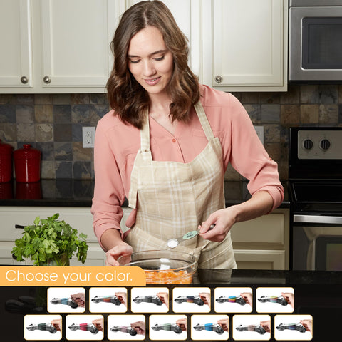 Spring Chef spoons show US and metric markings for accuracy