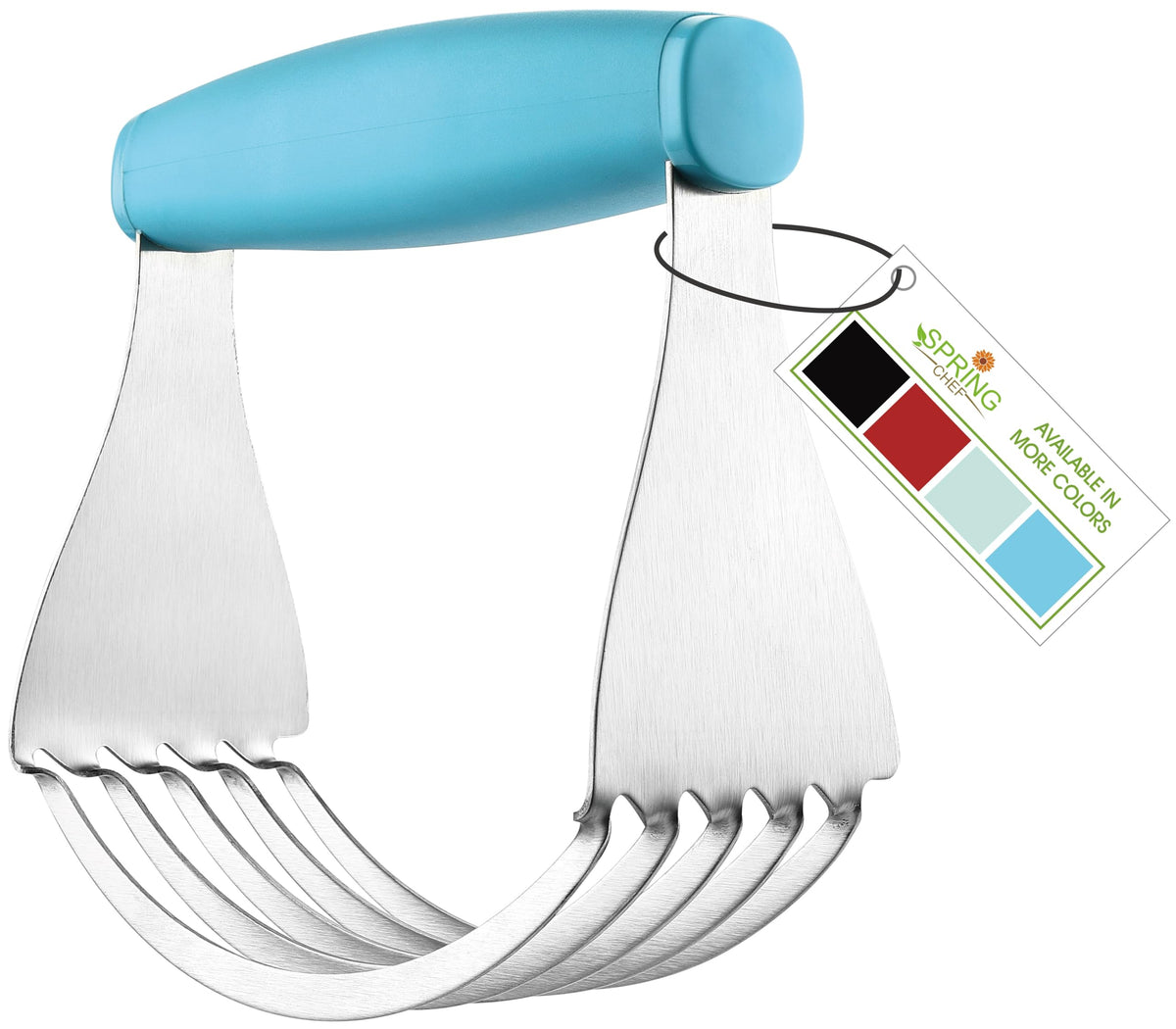 Spring Chef XL dough blender blade close-up, sturdy blades for even butter incorporation.