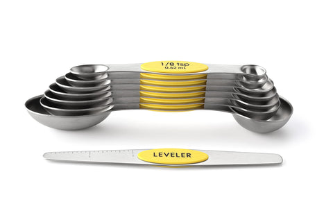 Spring Chef yellow dishwasher-safe spoons for effortless cleanup.