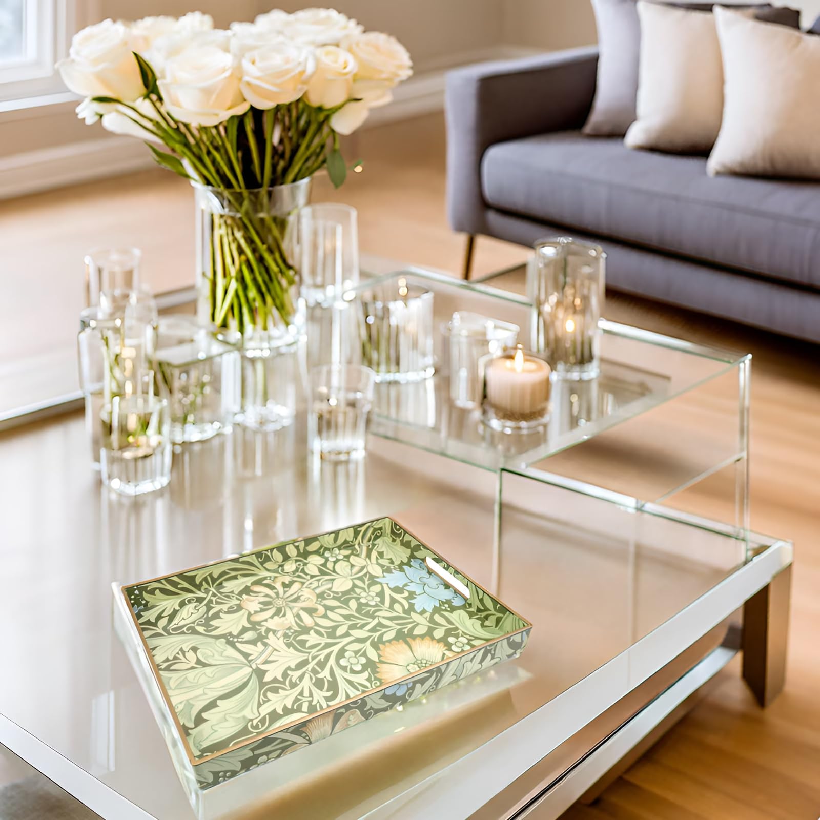 Spsyrine cosmetic organization tray helps tidy small items