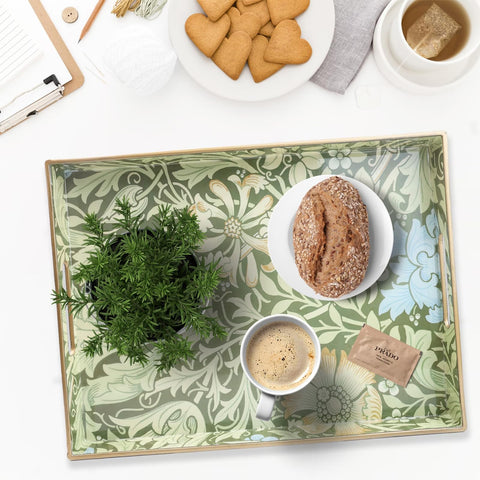 Spsyrine serving tray in a kitchen setting ideal for serving snacks and beverages