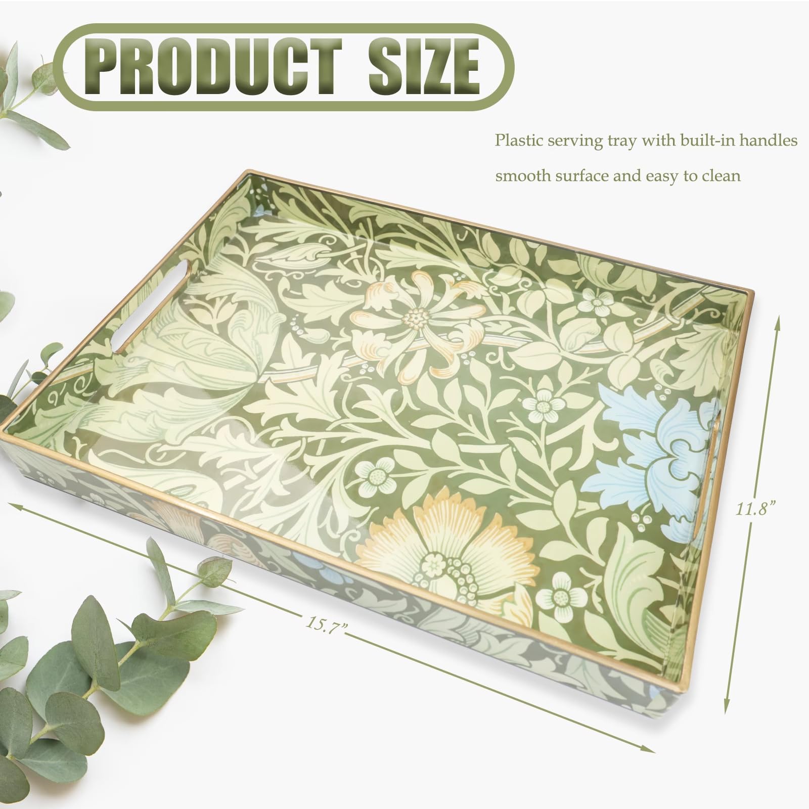 Spsyrine sturdy plastic serving tray demonstrates durability for heavy dishes