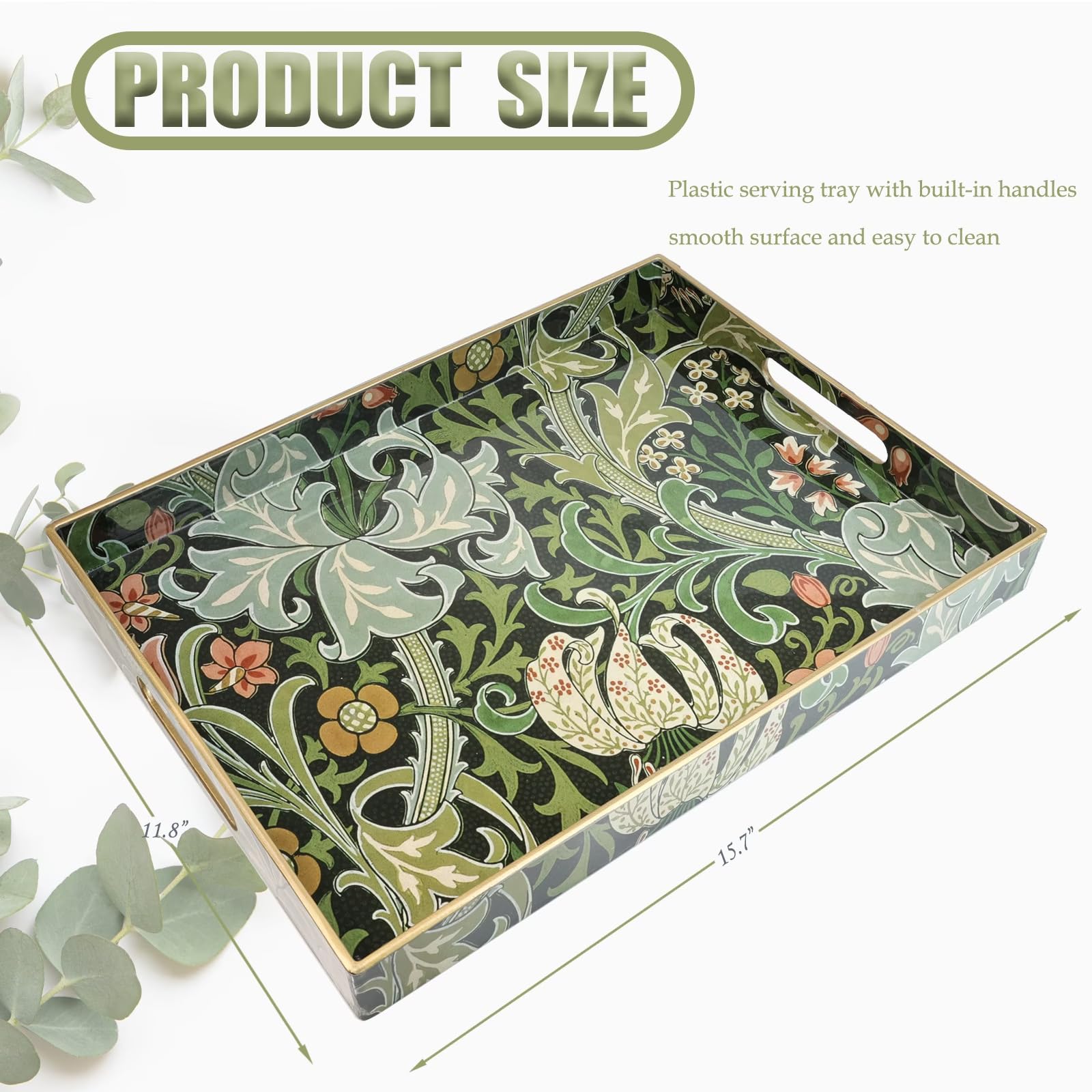 Spsyrine tray on kitchen counter with snacks, easy to wipe clean.