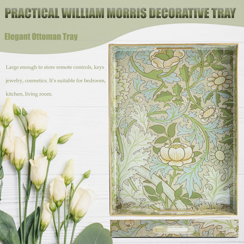 Spsyrine tray for cosmetics and jewelry organization with Dianthus pattern