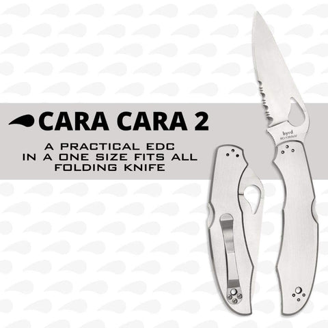 Spyderco Byrd Cara Cara 2 thumb hole opening demonstrates one-handed deployment and control.