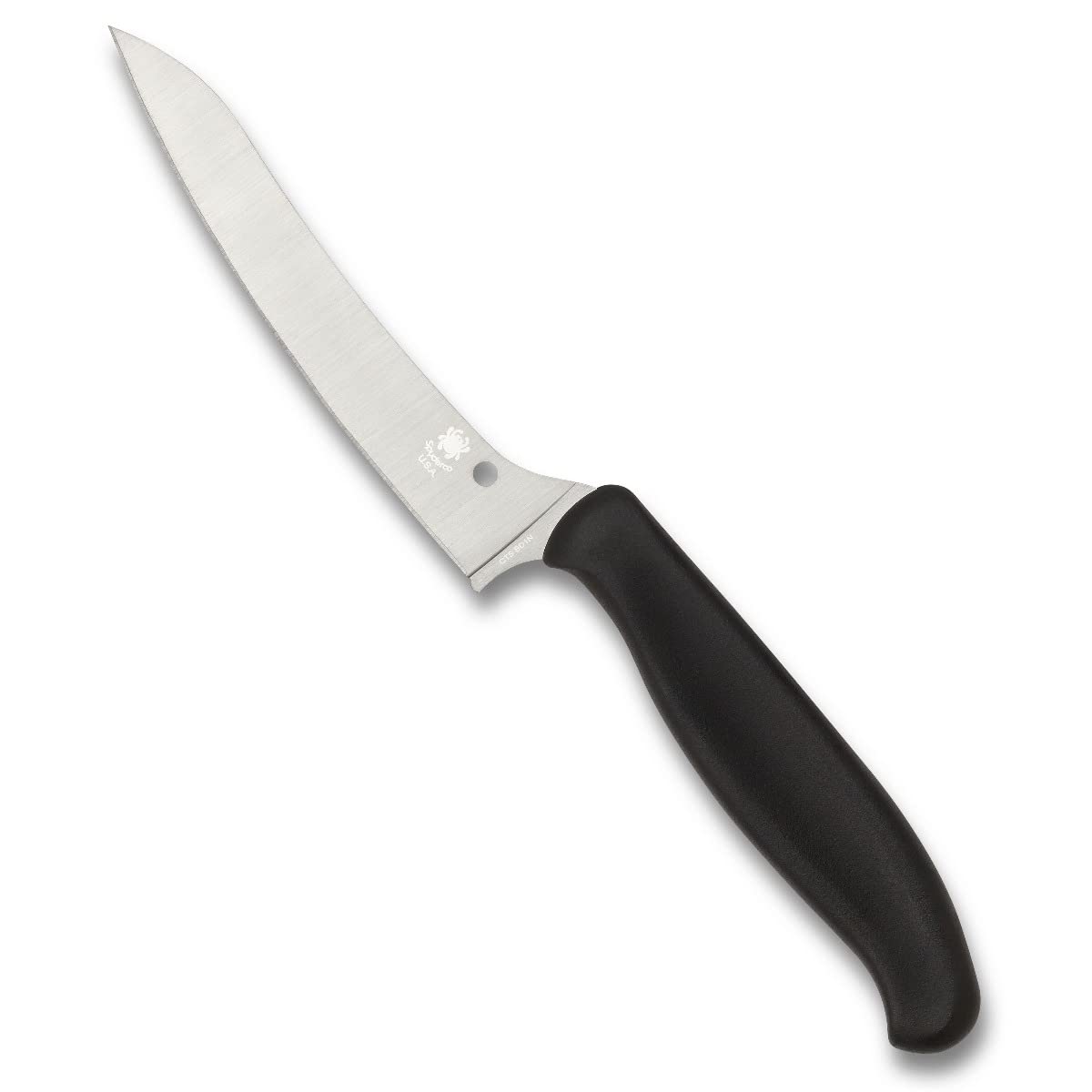 Spyderco Z-Cut knife with 4.4-inch pointed tip blade for precision slicing.