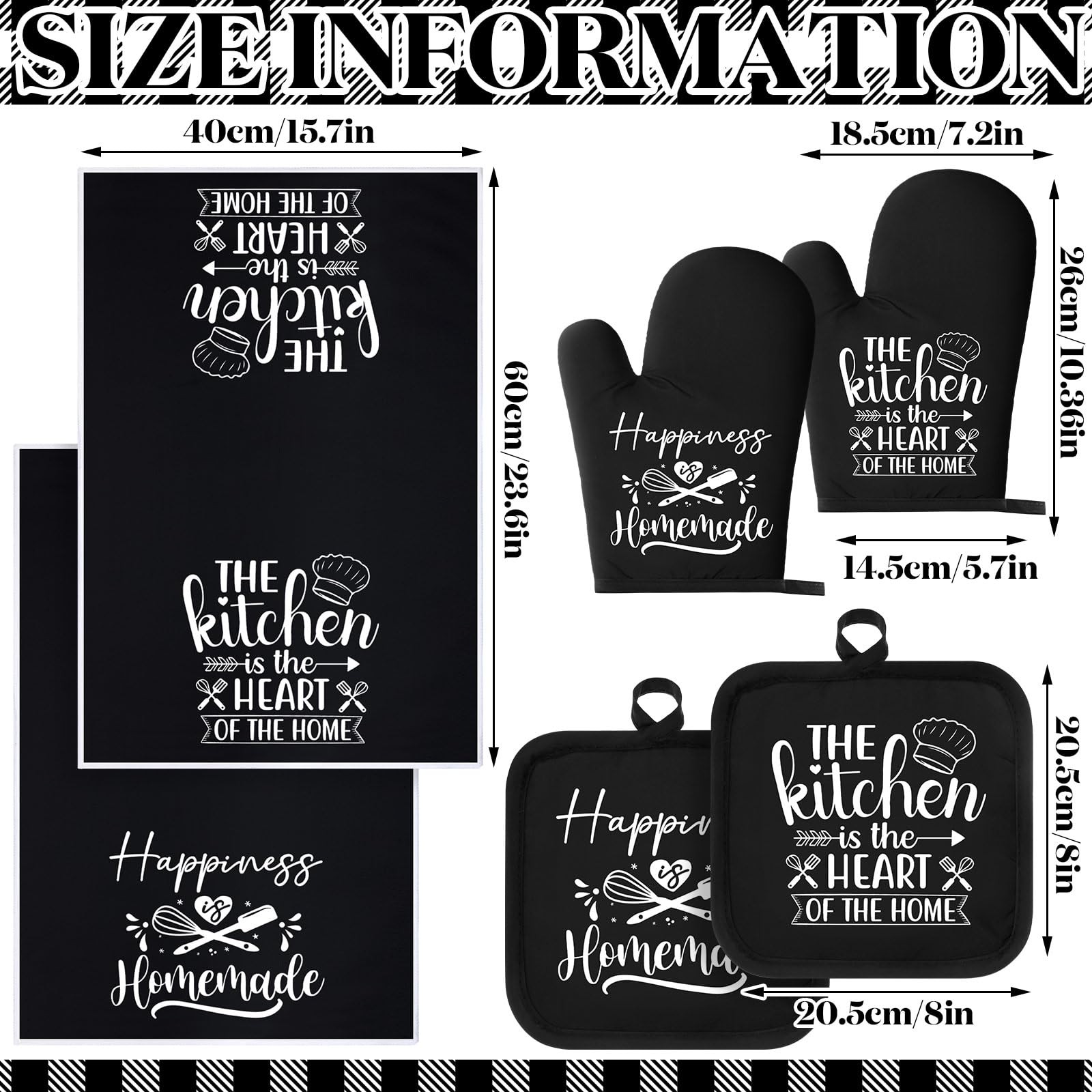 Sratte farmhouse oven mitts close-up emphasizing sturdy polyester-cotton construction and heat protection.