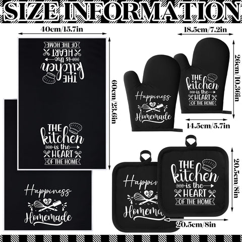 Sratte farmhouse oven mitts close-up emphasizing sturdy polyester-cotton construction and heat protection.